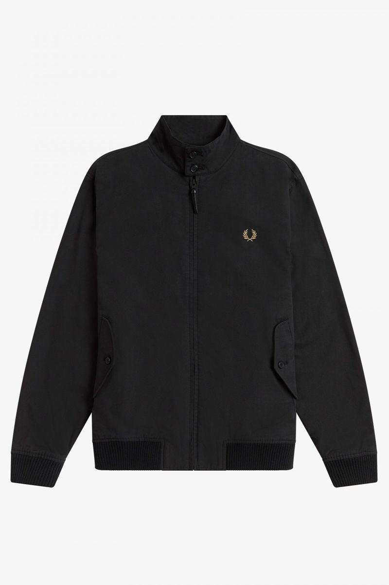 Black Fred Perry Harrington Men's Jackets | PH 1192ZUTG